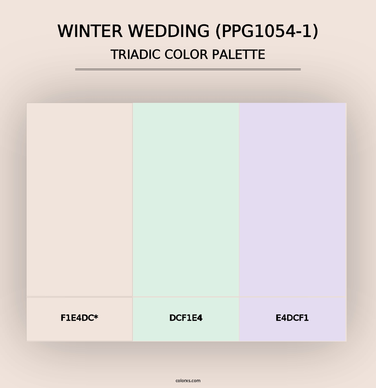 Winter Wedding (PPG1054-1) - Triadic Color Palette