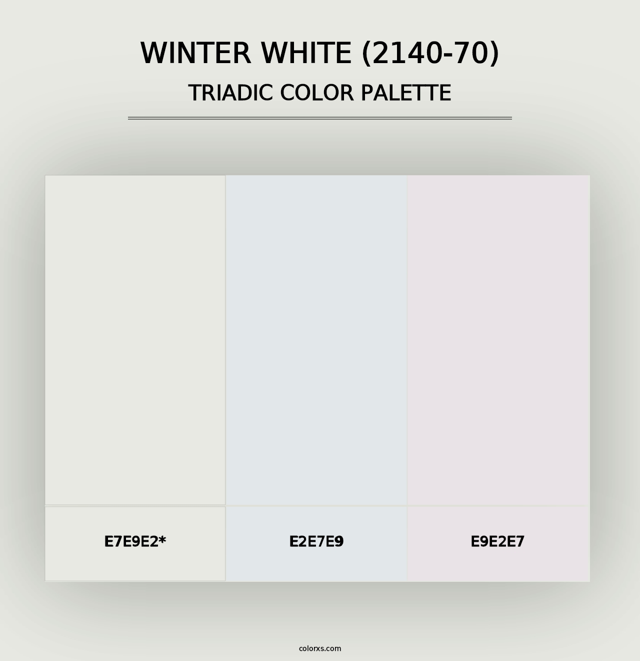 Winter White (2140-70) - Triadic Color Palette