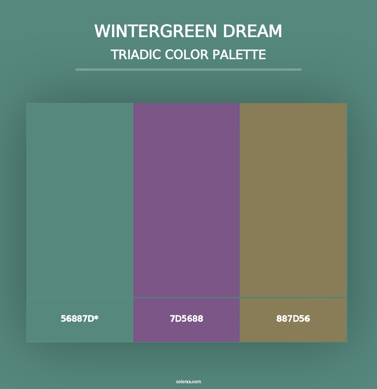 Wintergreen Dream - Triadic Color Palette