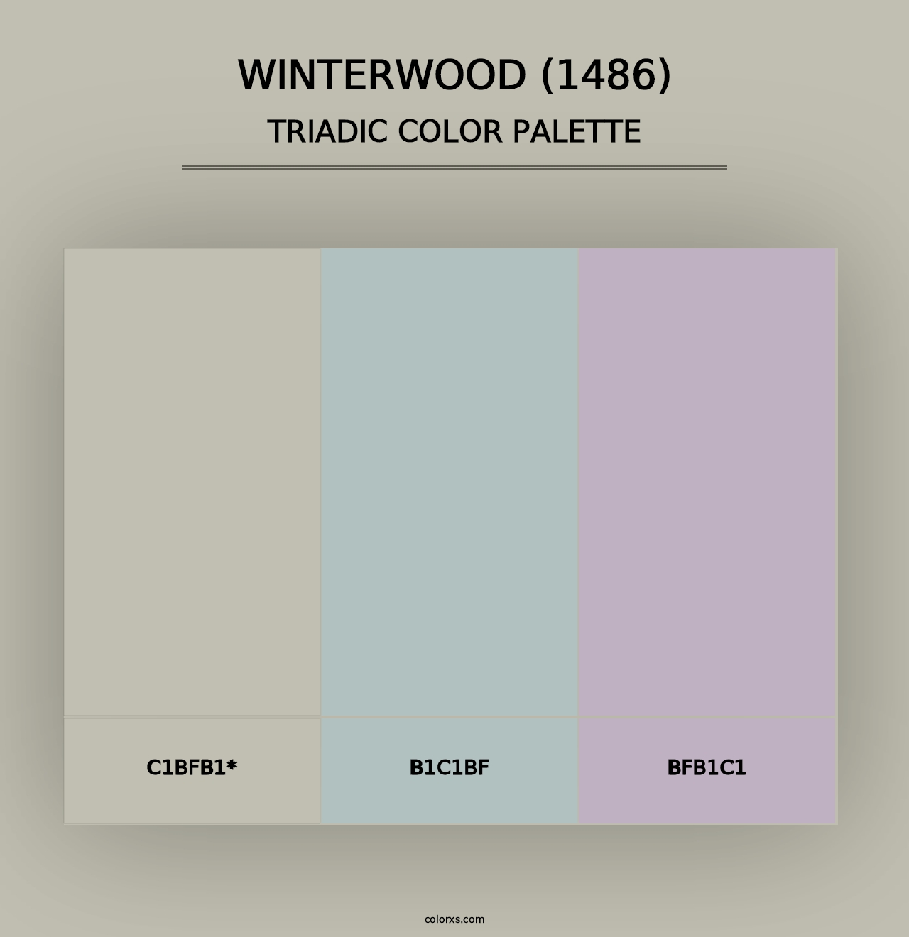 Winterwood (1486) - Triadic Color Palette