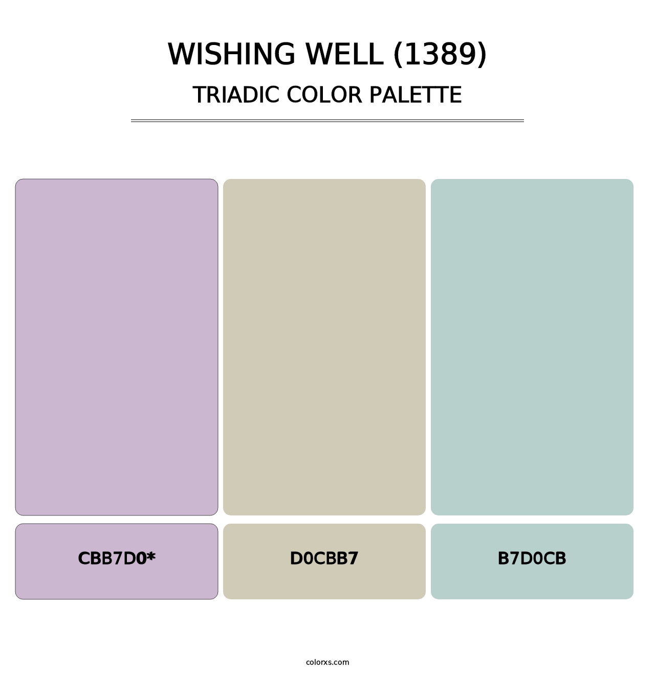 Wishing Well (1389) - Triadic Color Palette