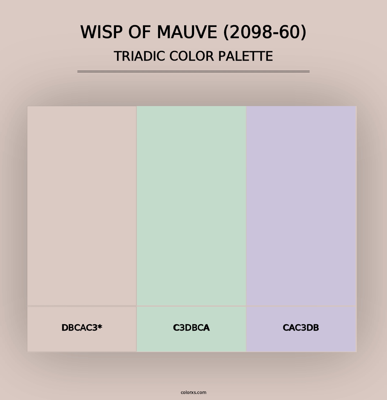 Wisp of Mauve (2098-60) - Triadic Color Palette