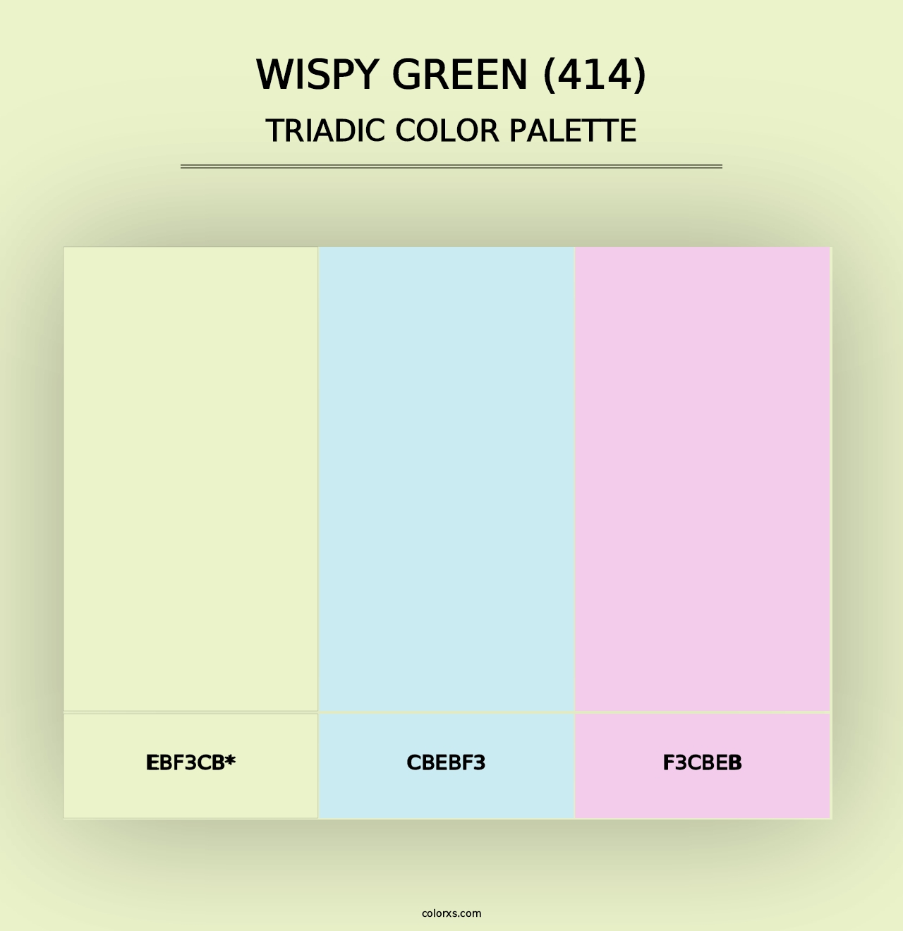 Wispy Green (414) - Triadic Color Palette