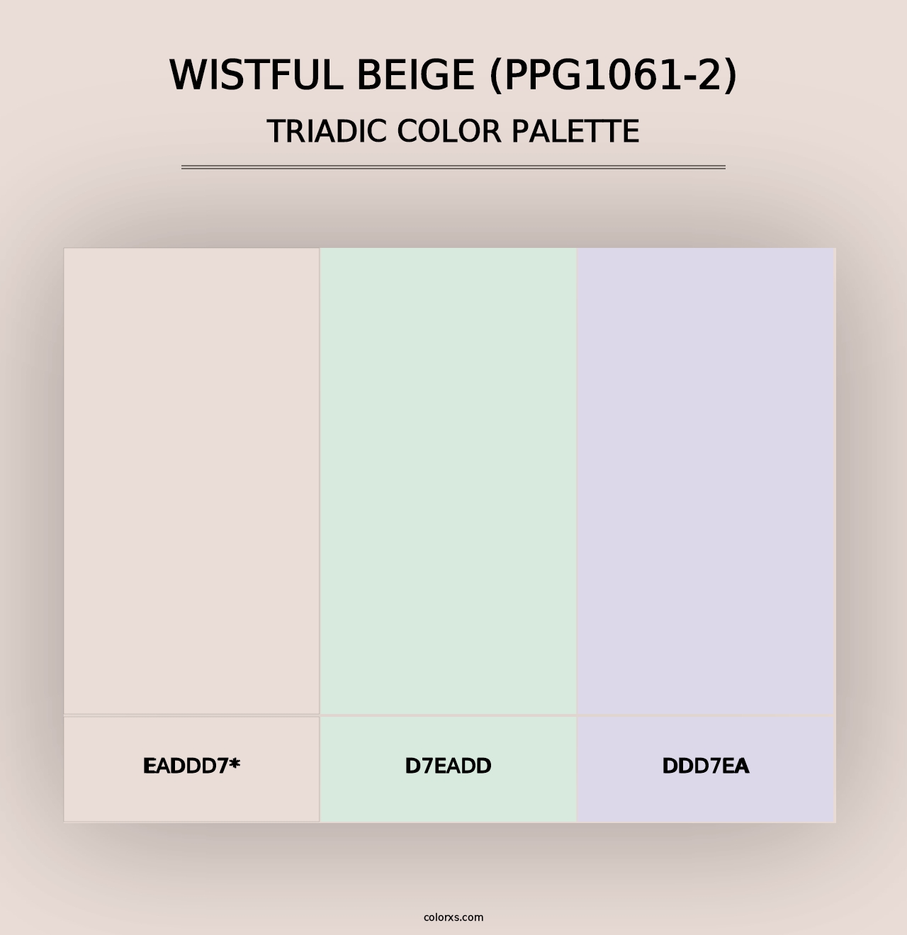 Wistful Beige (PPG1061-2) - Triadic Color Palette