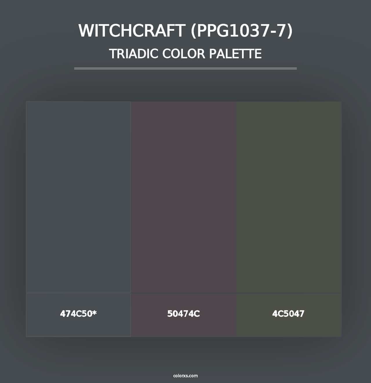 Witchcraft (PPG1037-7) - Triadic Color Palette