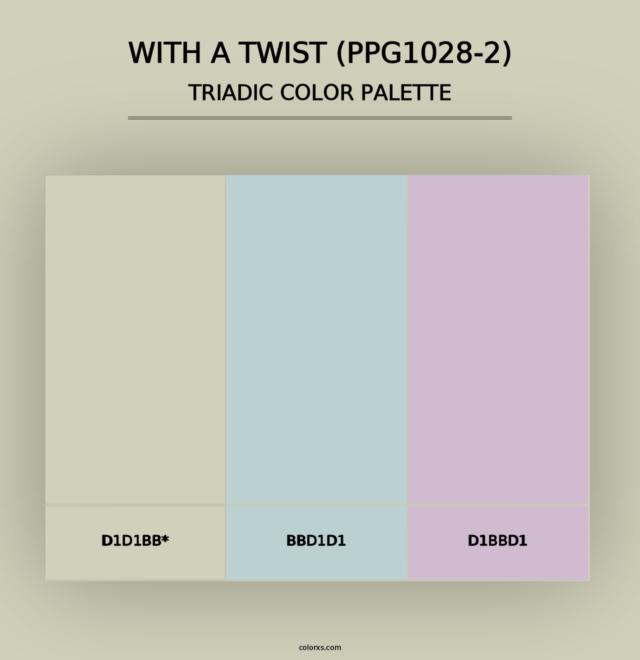 With A Twist (PPG1028-2) - Triadic Color Palette