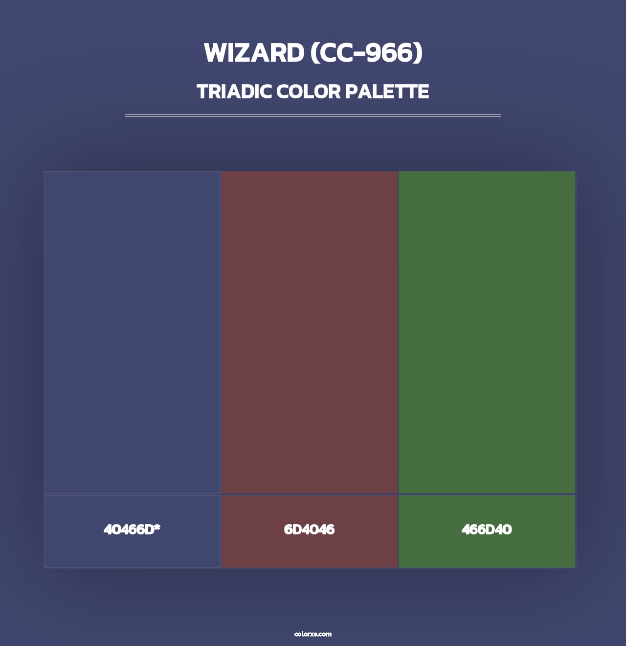 Wizard (CC-966) - Triadic Color Palette