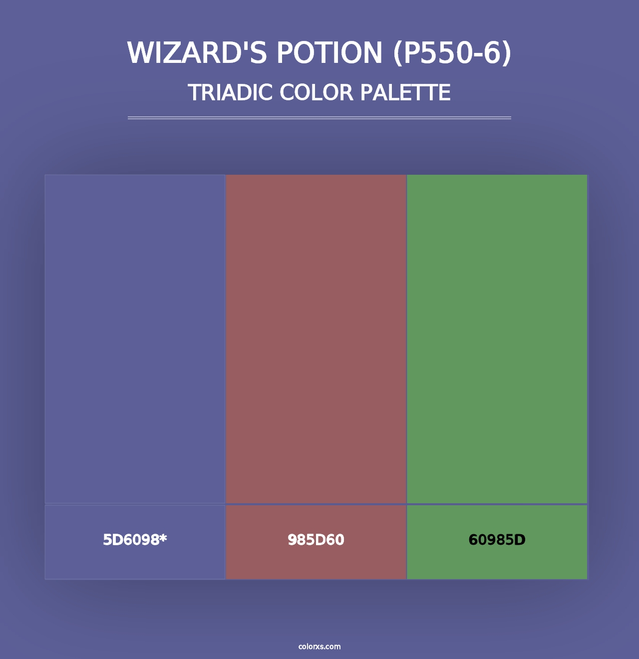 Wizard'S Potion (P550-6) - Triadic Color Palette