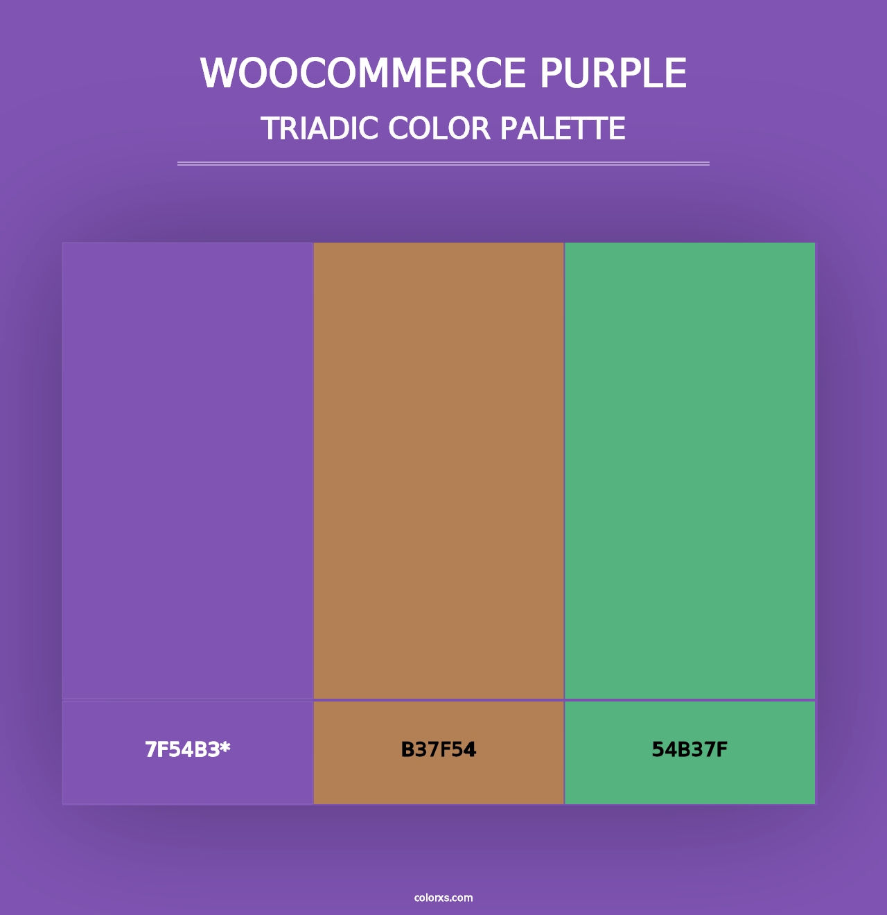 WooCommerce Purple - Triadic Color Palette