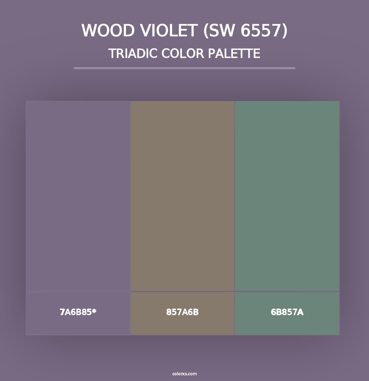 Wood Violet (SW 6557) - Triadic Color Palette