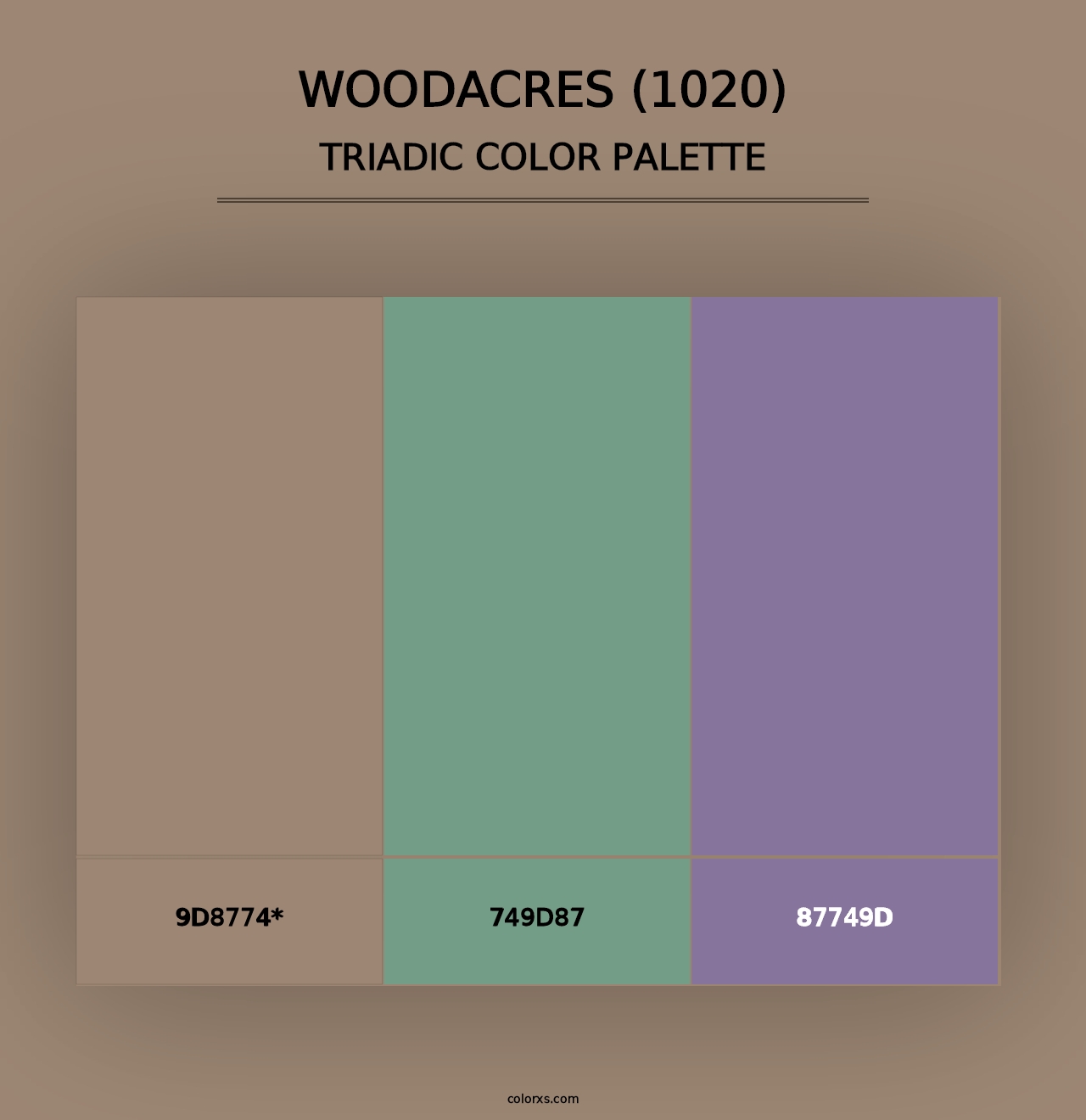 Woodacres (1020) - Triadic Color Palette