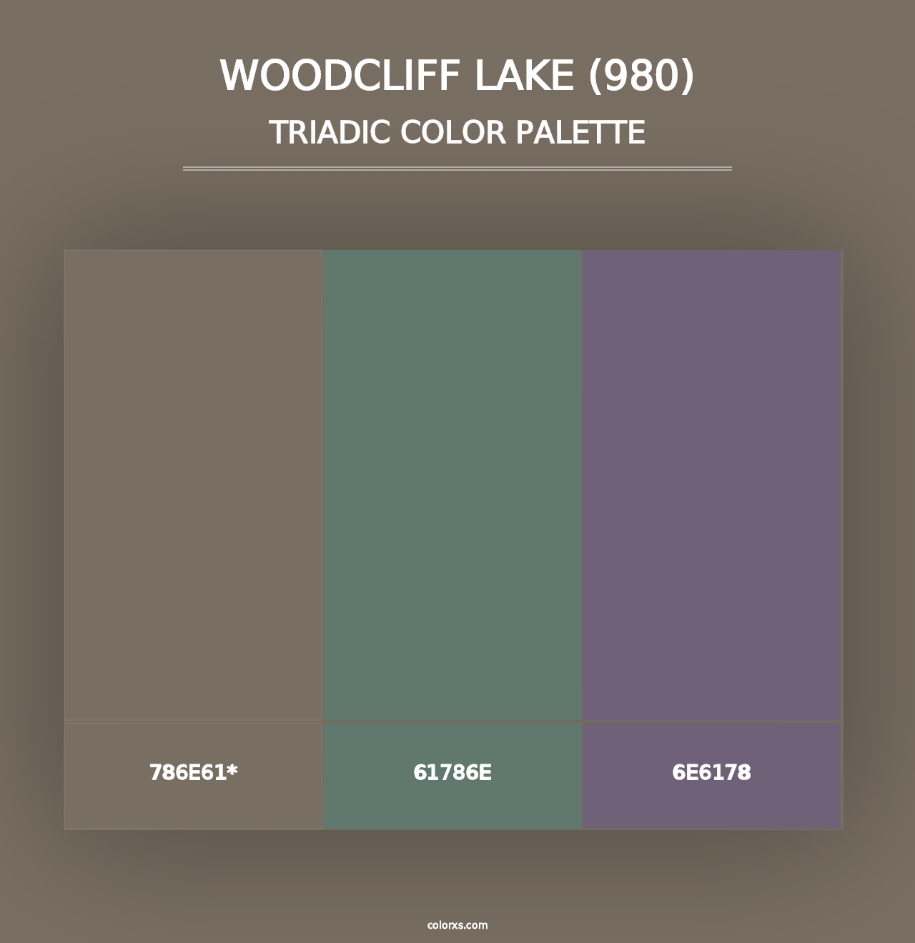 Woodcliff Lake (980) - Triadic Color Palette