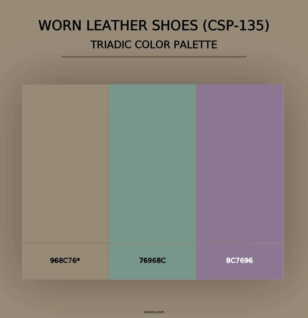 Worn Leather Shoes (CSP-135) - Triadic Color Palette