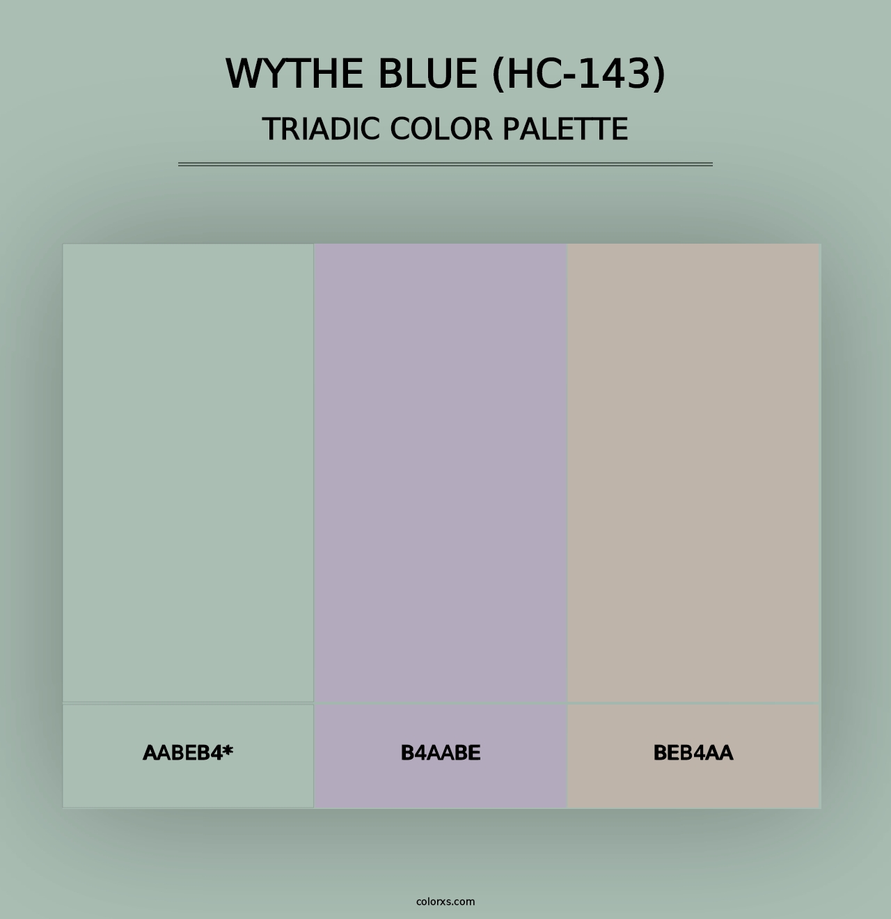 Wythe Blue (HC-143) - Triadic Color Palette