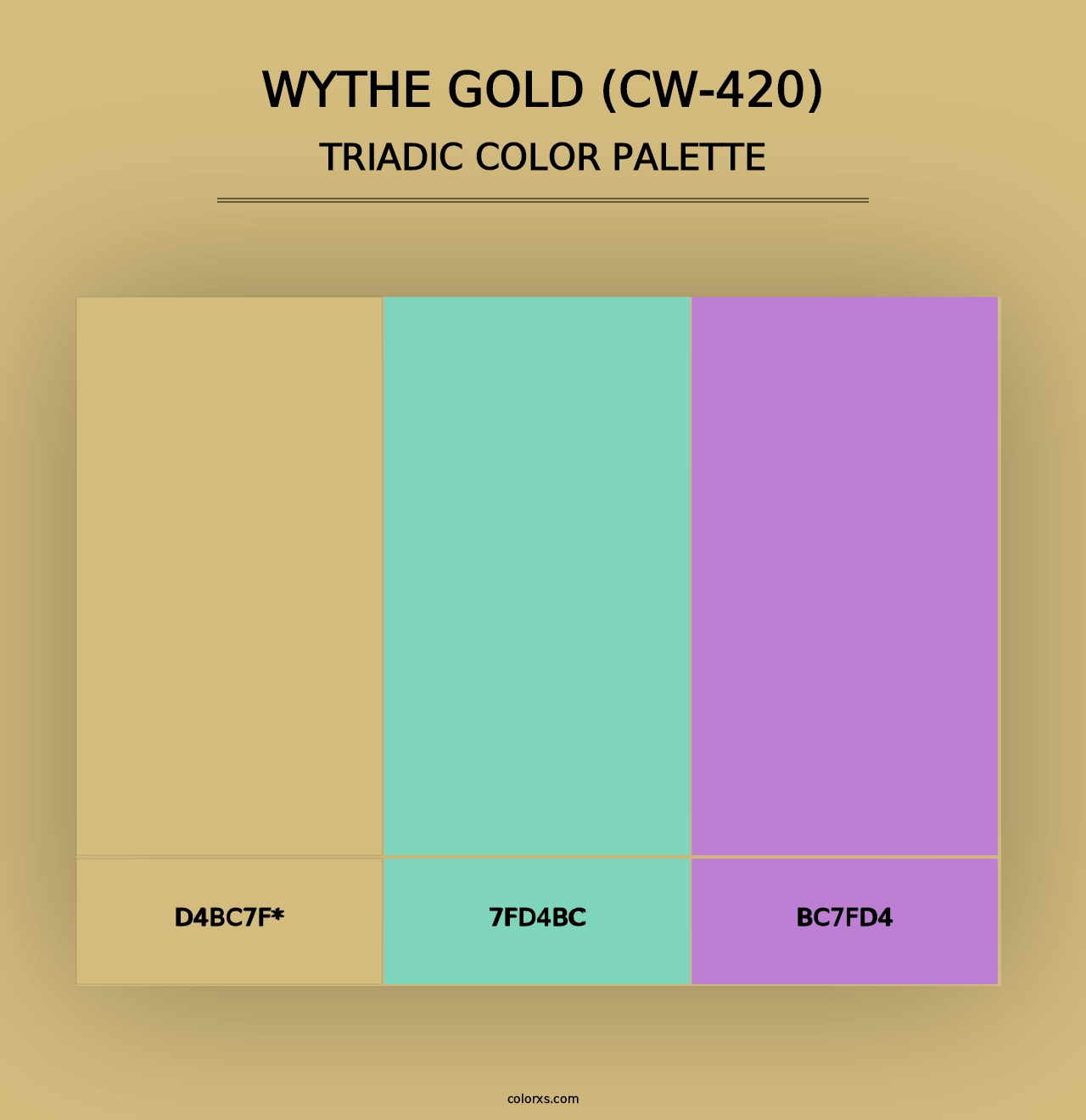 Wythe Gold (CW-420) - Triadic Color Palette