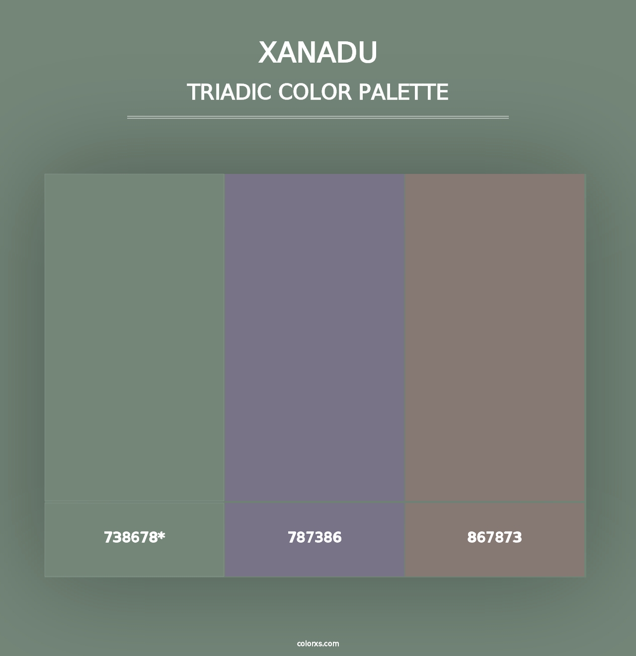 Xanadu - Triadic Color Palette