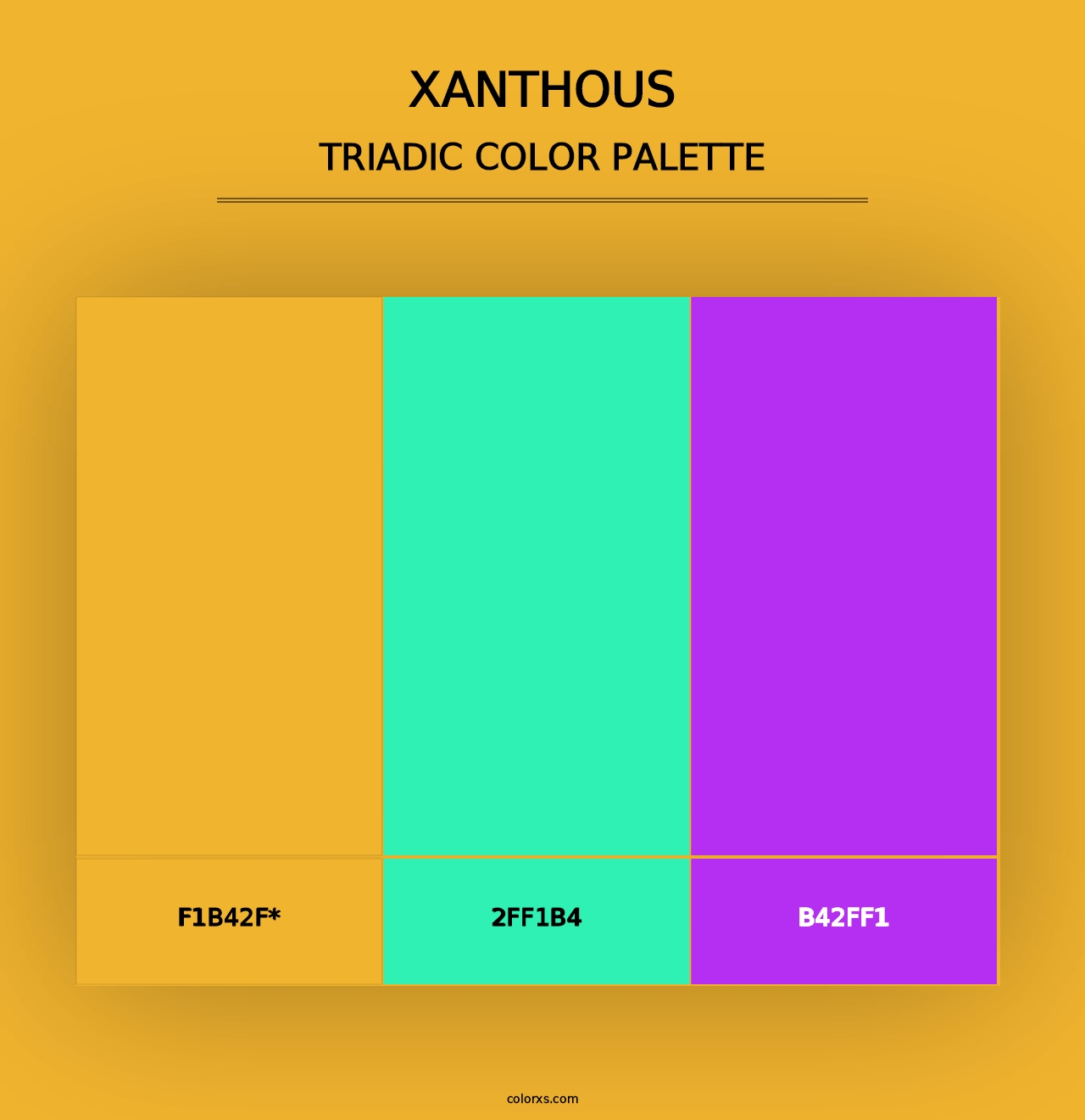 Xanthous - Triadic Color Palette