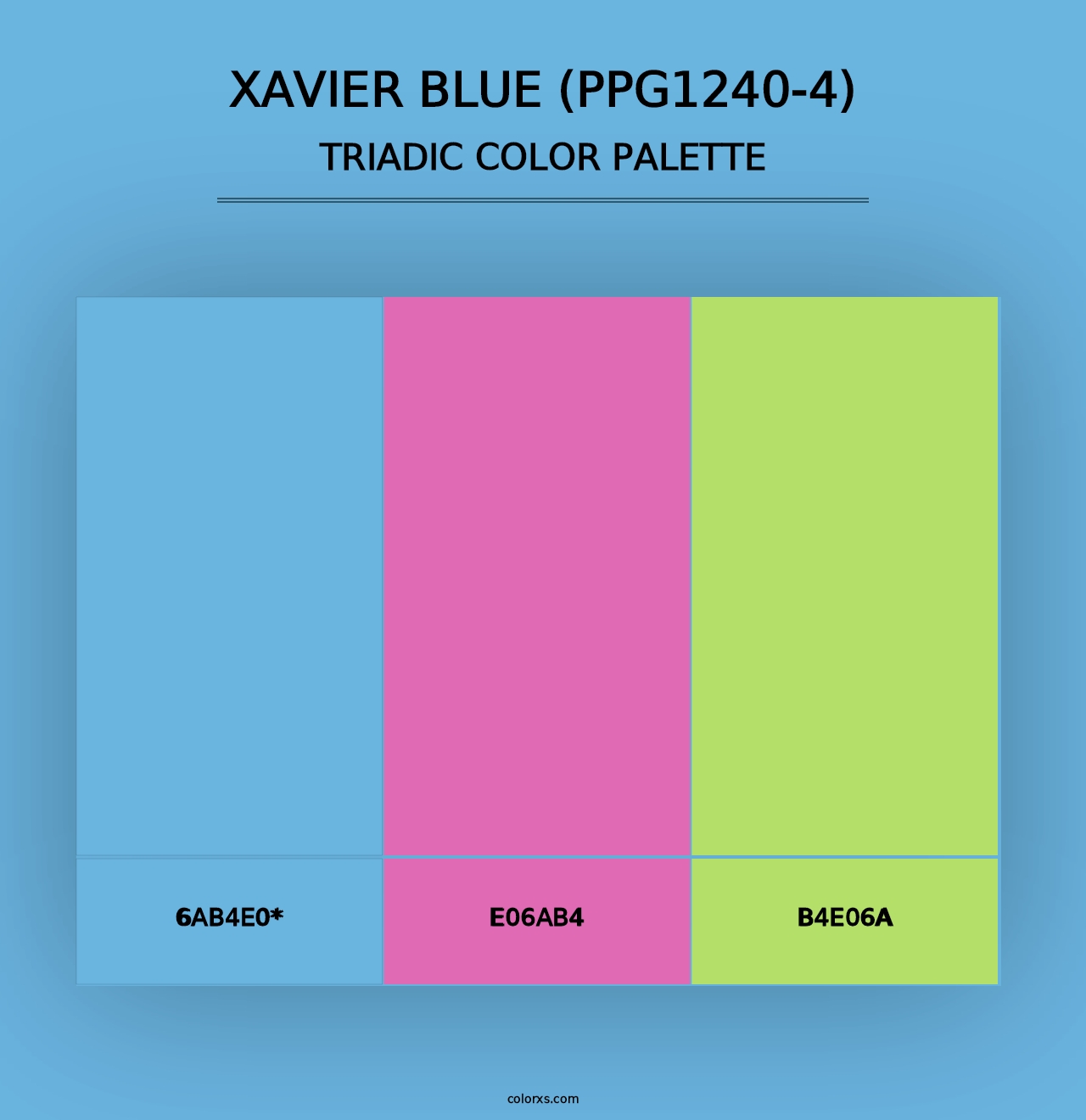 Xavier Blue (PPG1240-4) - Triadic Color Palette