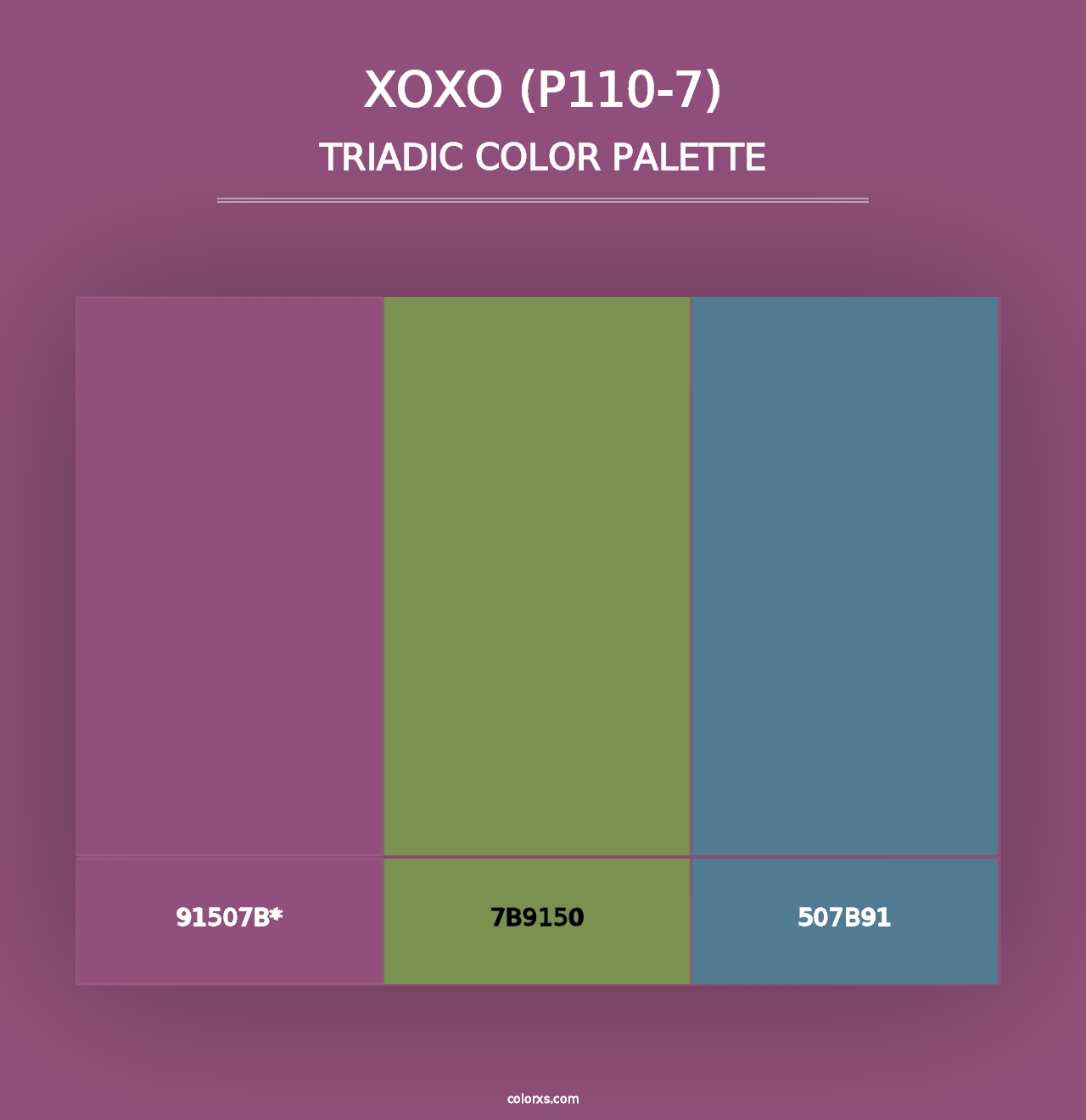 Xoxo (P110-7) - Triadic Color Palette