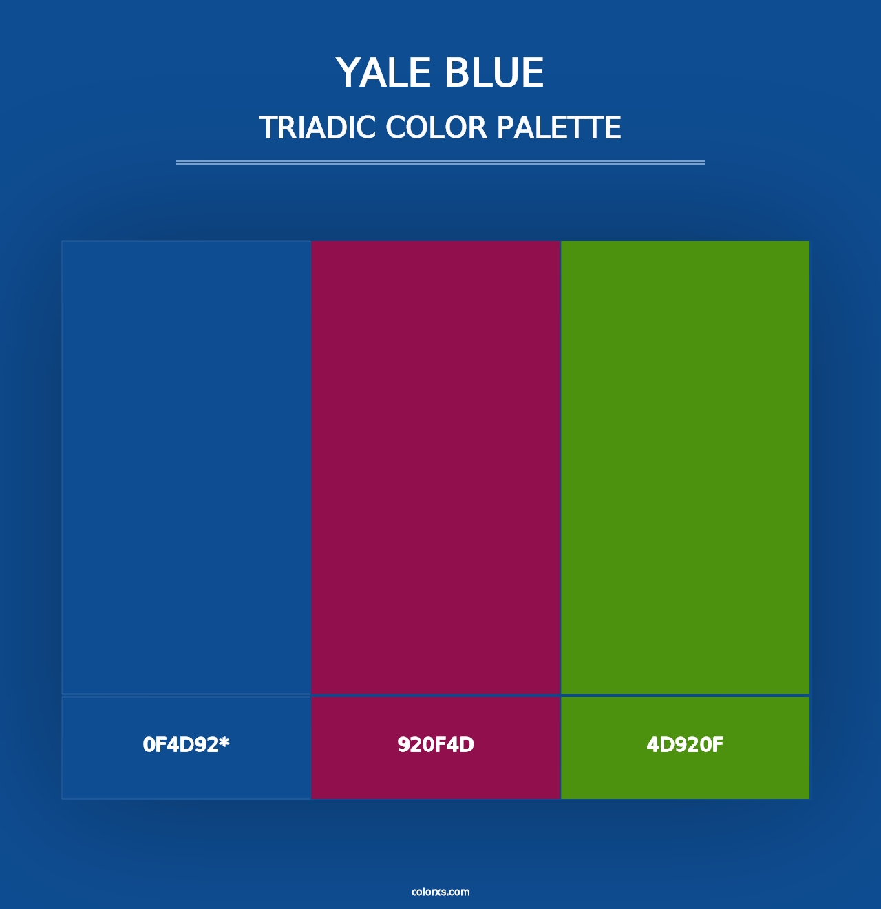 Yale Blue - Triadic Color Palette