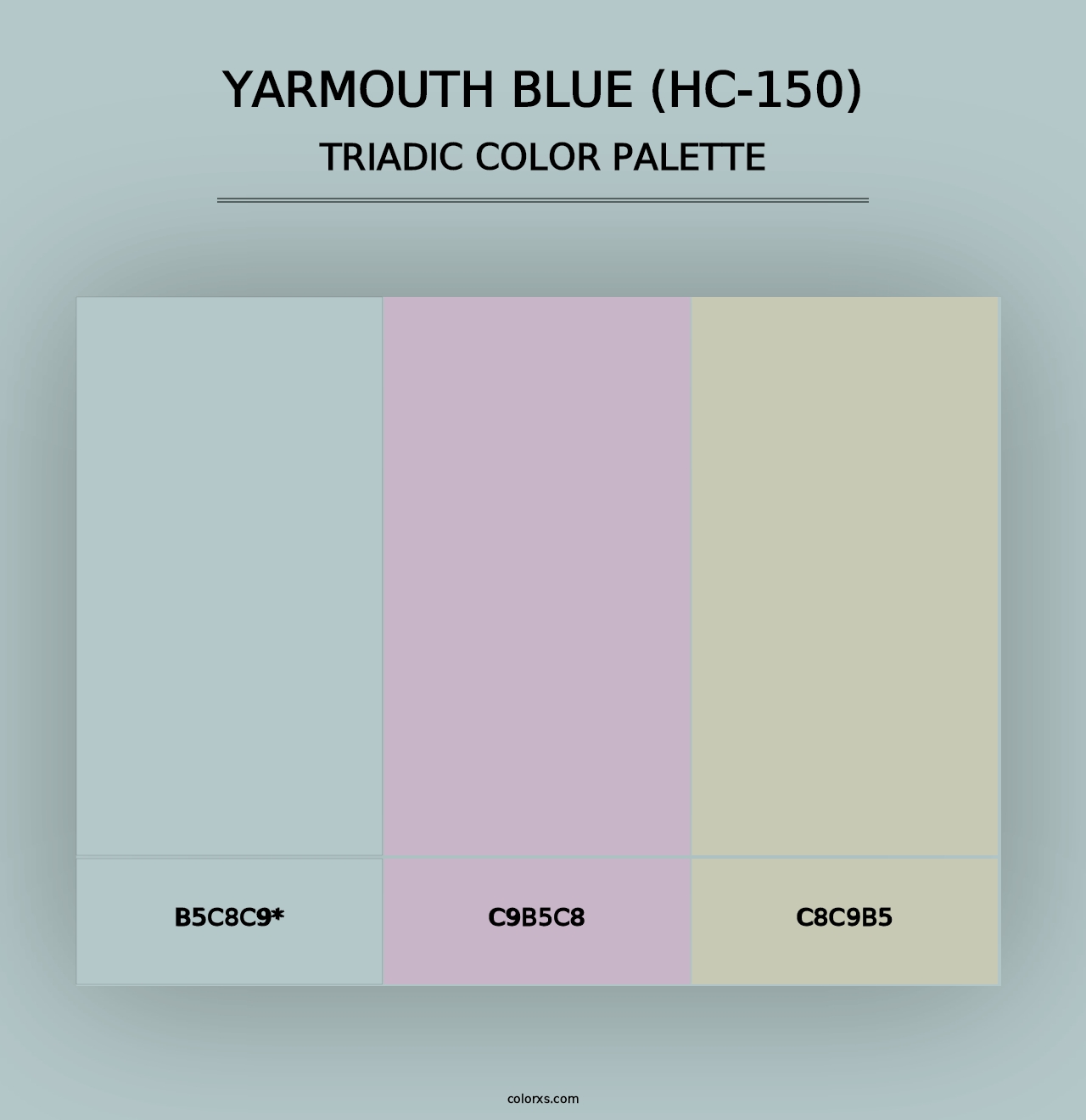 Yarmouth Blue (HC-150) - Triadic Color Palette