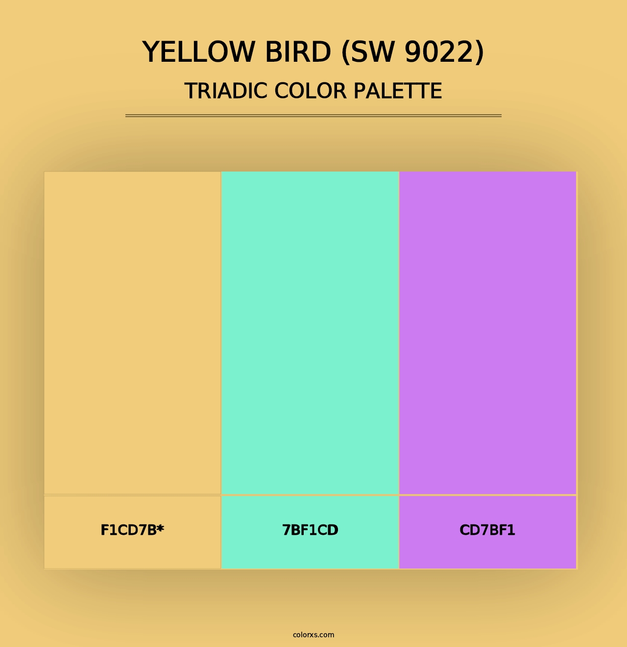 Yellow Bird (SW 9022) - Triadic Color Palette