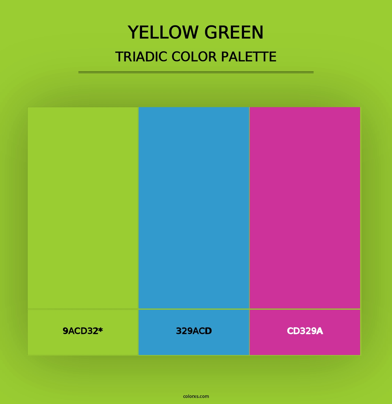 Yellow Green - Triadic Color Palette