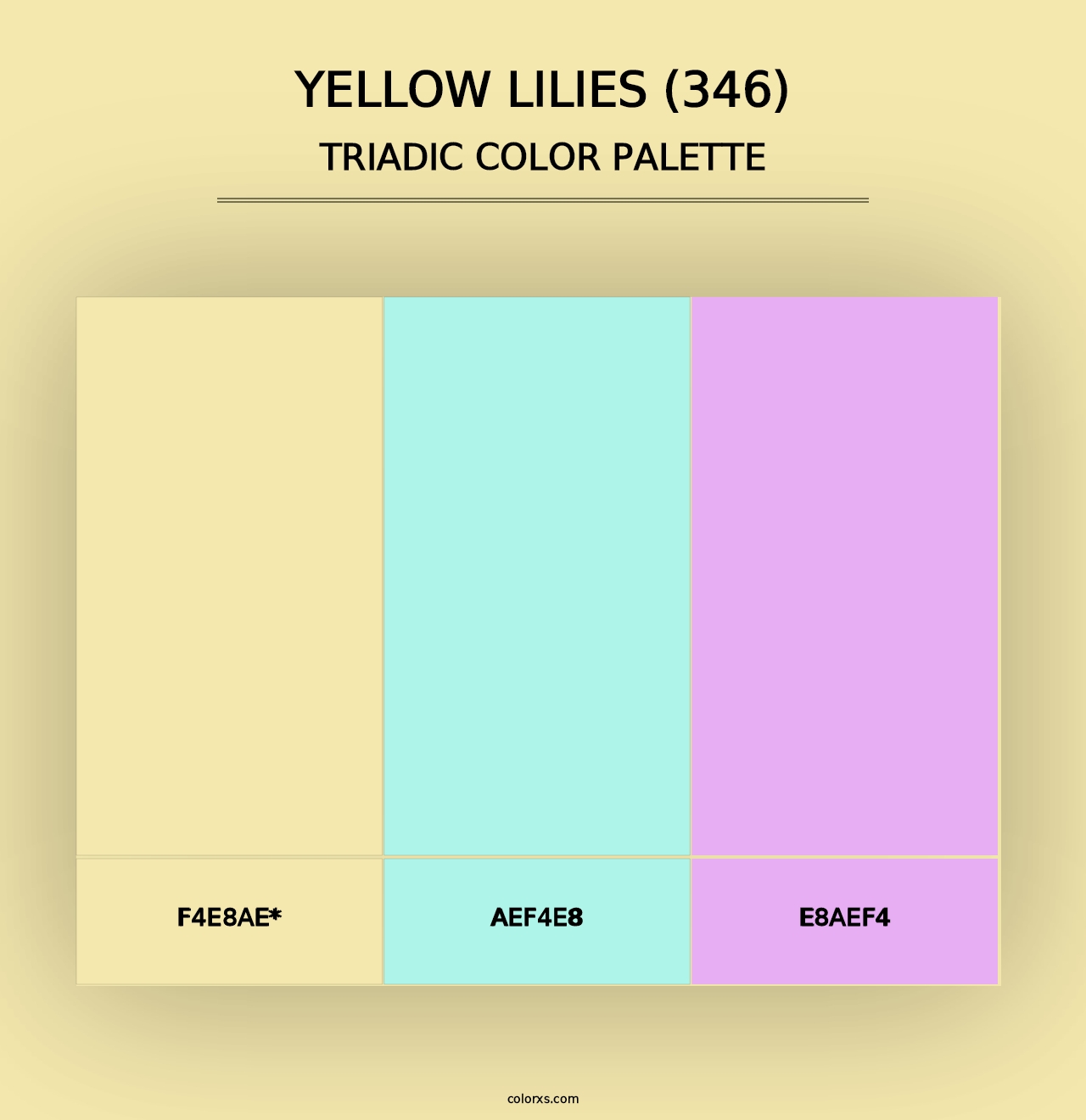 Yellow Lilies (346) - Triadic Color Palette