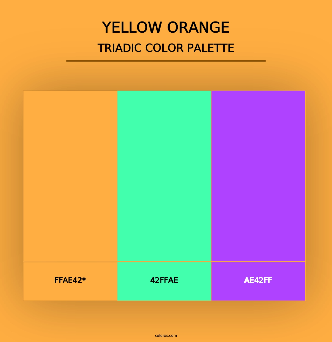 Yellow Orange - Triadic Color Palette