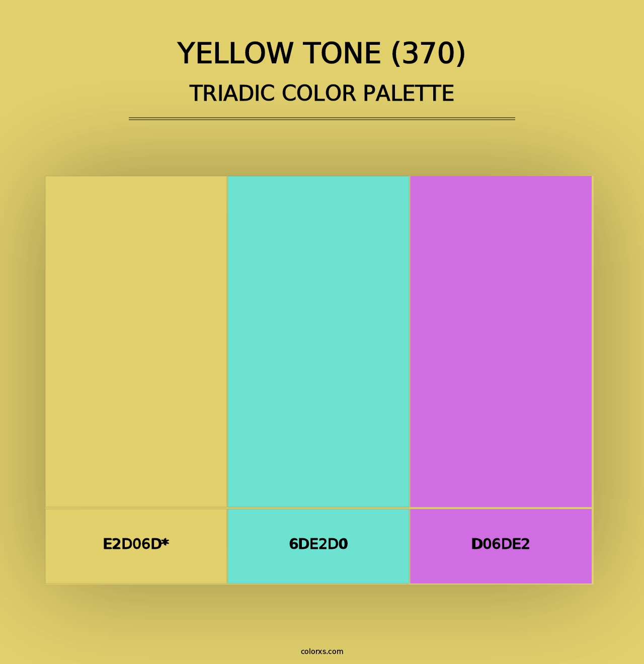 Yellow Tone (370) - Triadic Color Palette