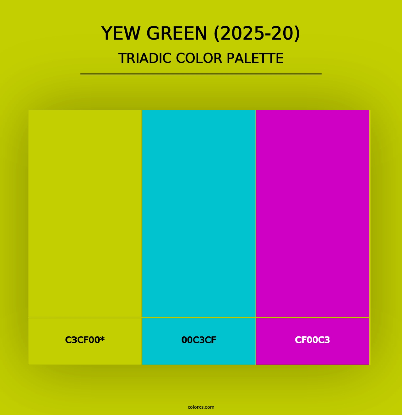 Yew Green (2025-20) - Triadic Color Palette