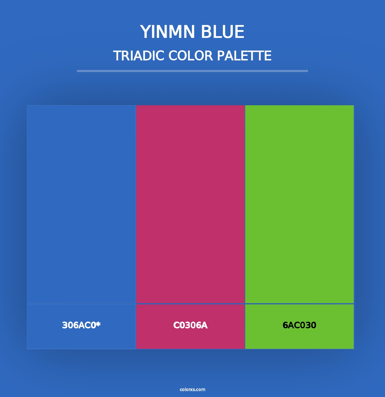 YInMn Blue - Triadic Color Palette