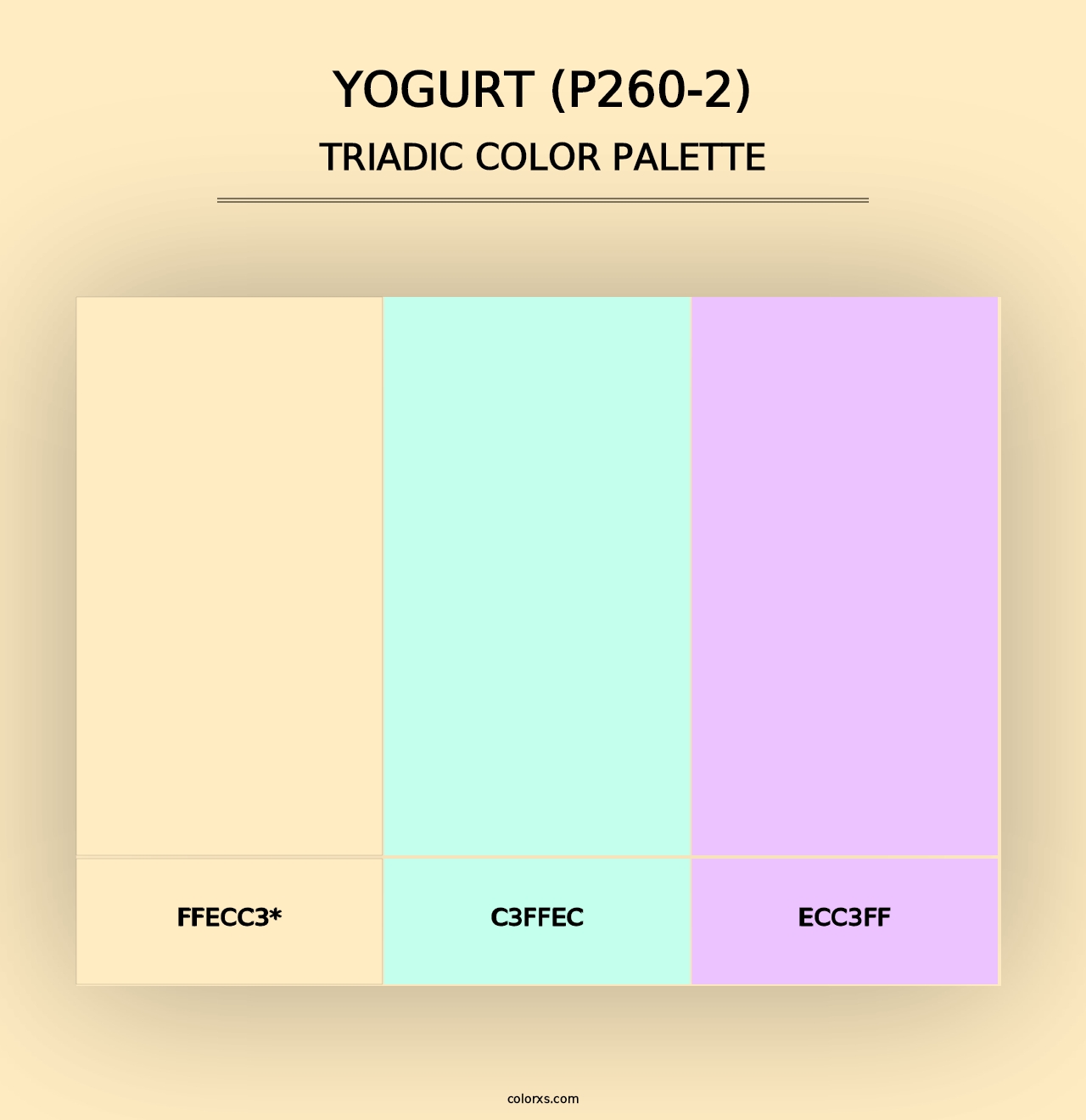 Yogurt (P260-2) - Triadic Color Palette