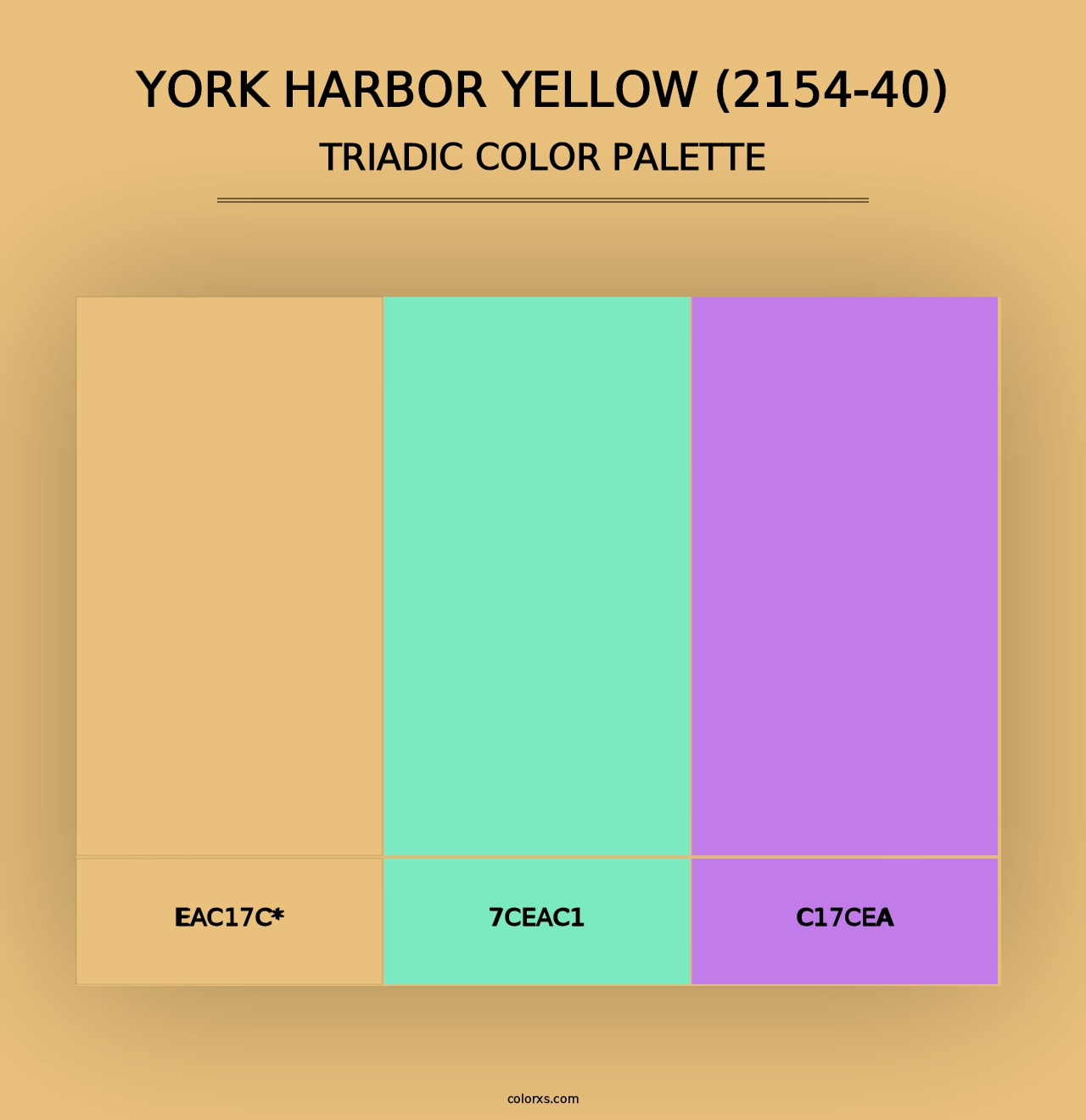 York Harbor Yellow (2154-40) - Triadic Color Palette