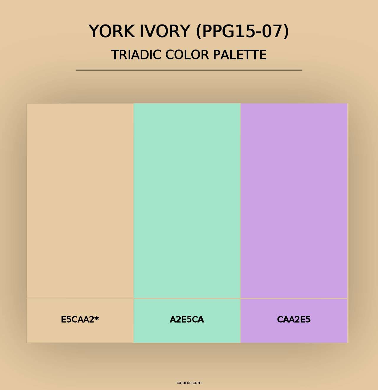 York Ivory (PPG15-07) - Triadic Color Palette