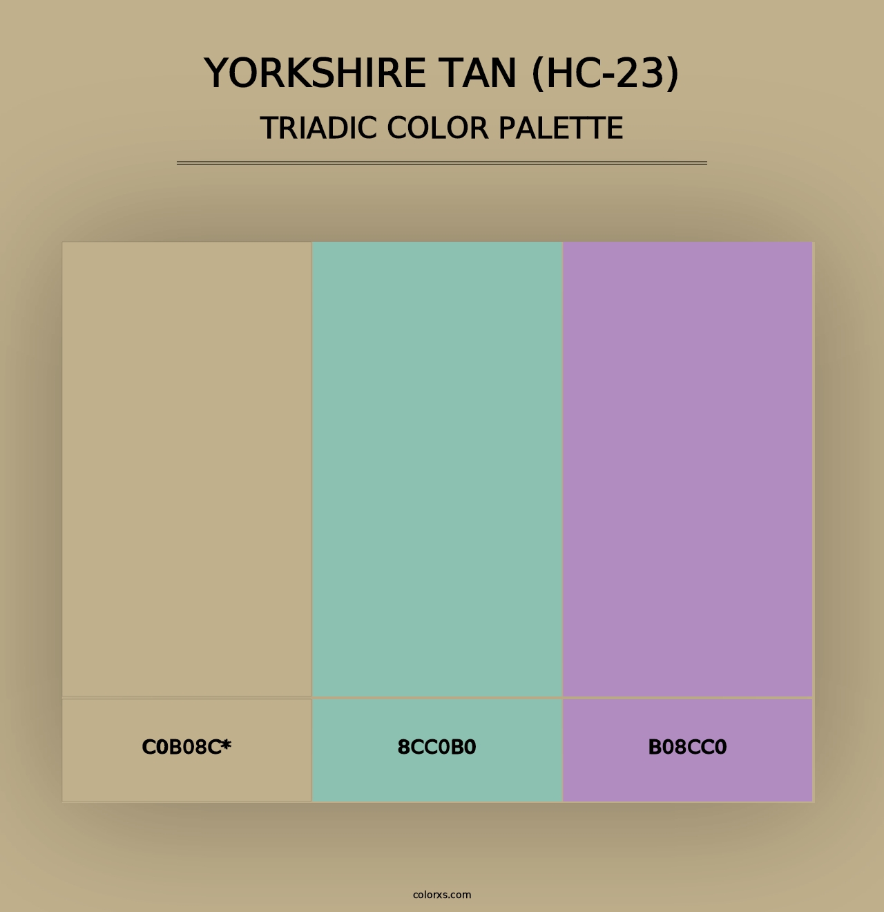 Yorkshire Tan (HC-23) - Triadic Color Palette