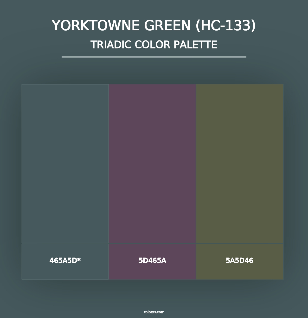 Yorktowne Green (HC-133) - Triadic Color Palette