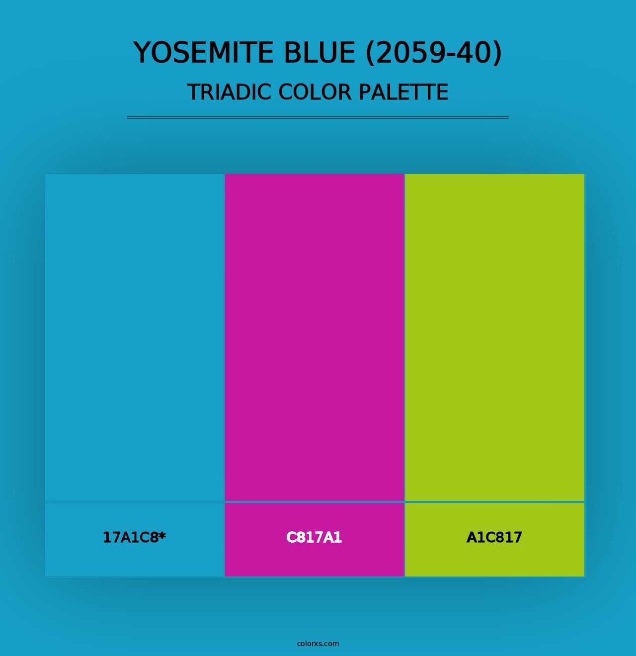 Yosemite Blue (2059-40) - Triadic Color Palette