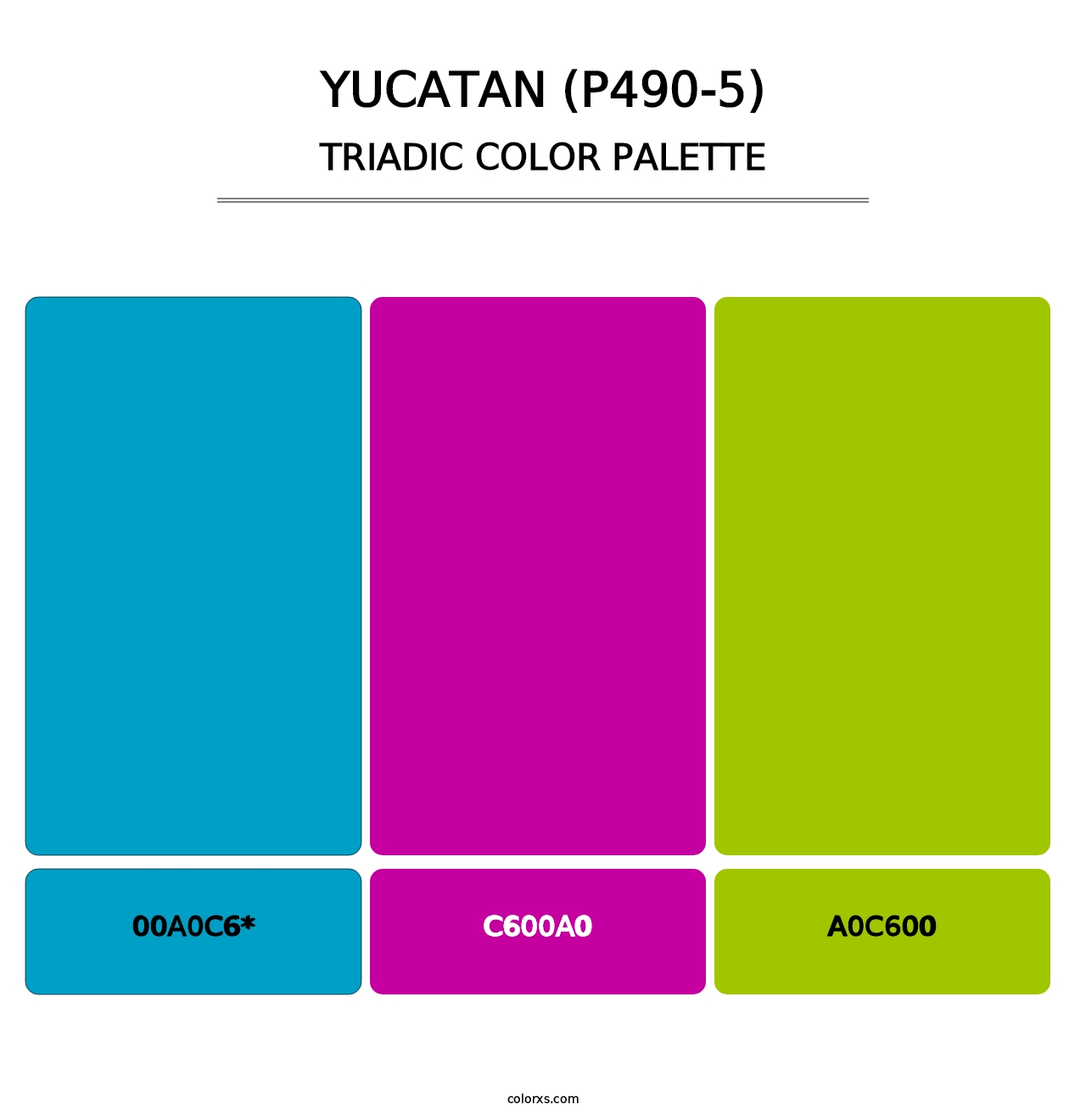 Yucatan (P490-5) - Triadic Color Palette