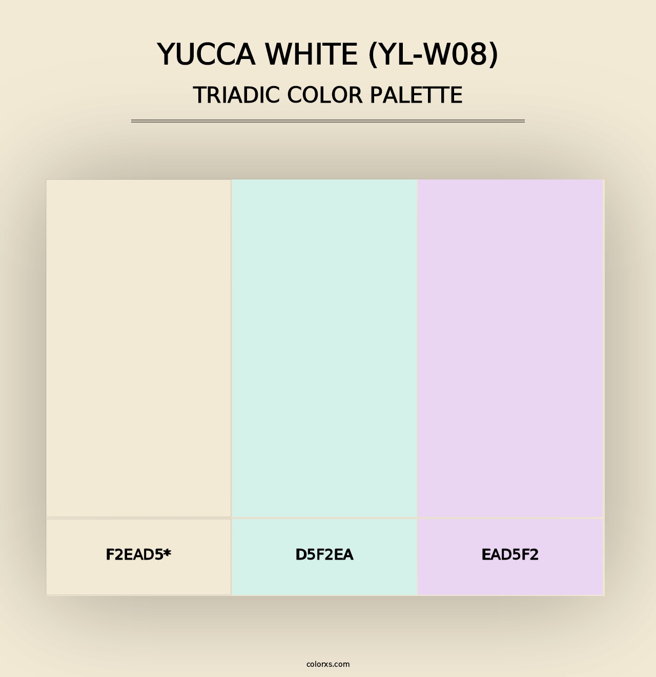 Yucca White (YL-W08) - Triadic Color Palette