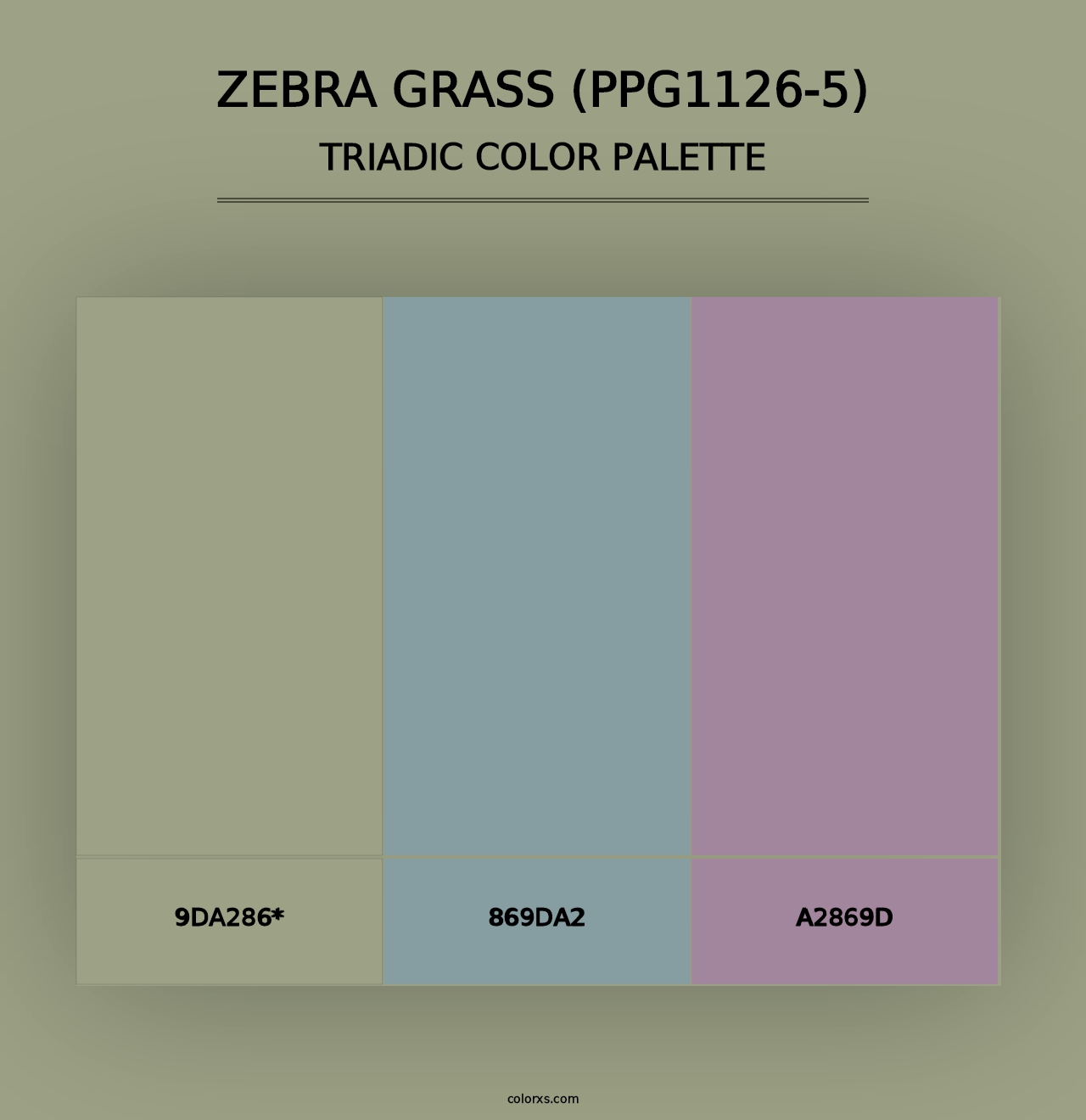 Zebra Grass (PPG1126-5) - Triadic Color Palette