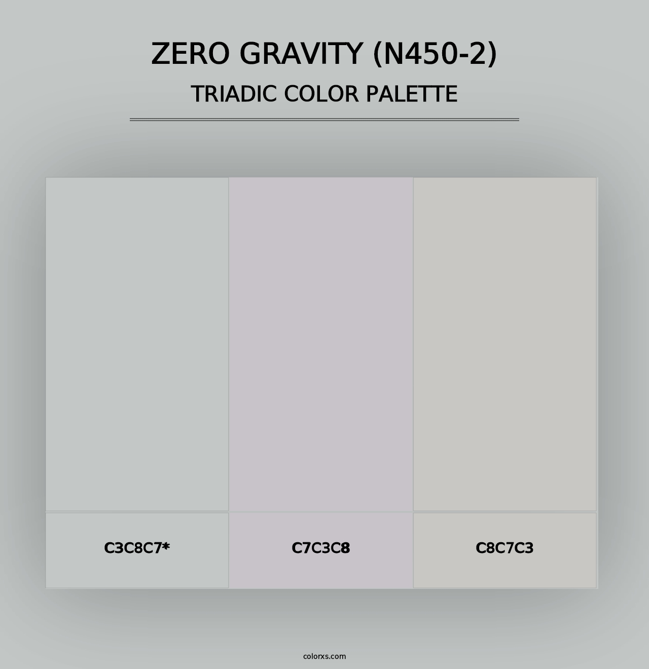 Zero Gravity (N450-2) - Triadic Color Palette