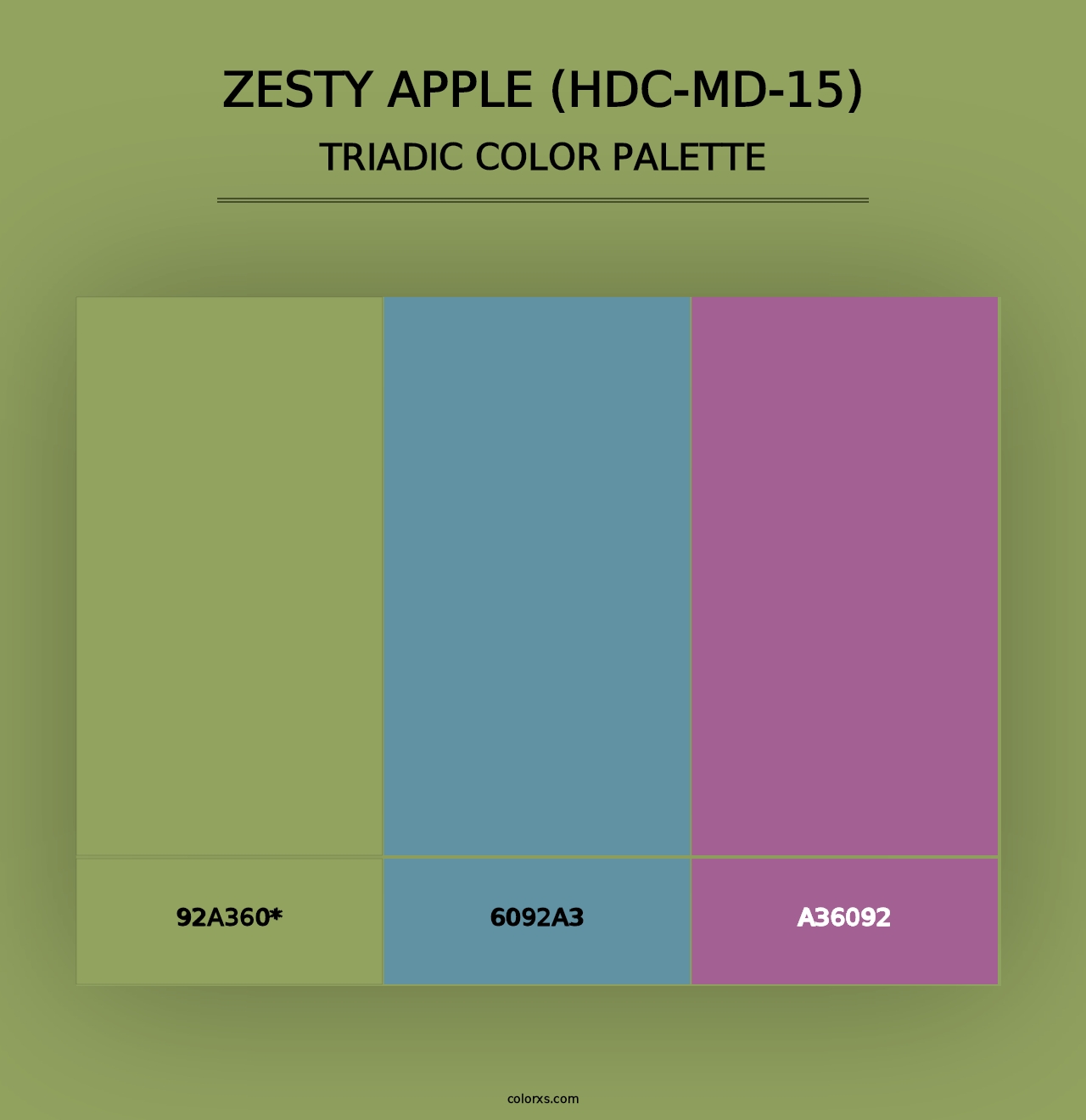 Zesty Apple (HDC-MD-15) - Triadic Color Palette