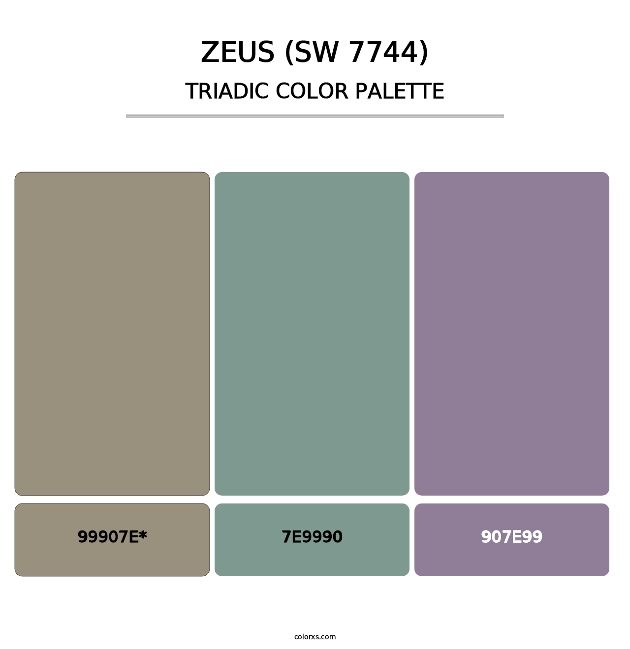 Zeus (SW 7744) - Triadic Color Palette