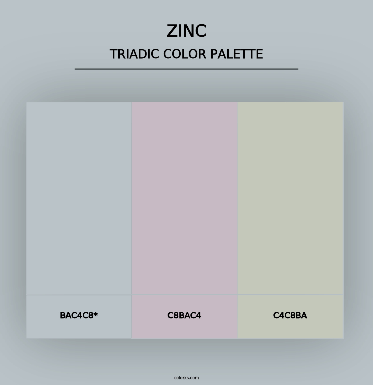 Zinc - Triadic Color Palette