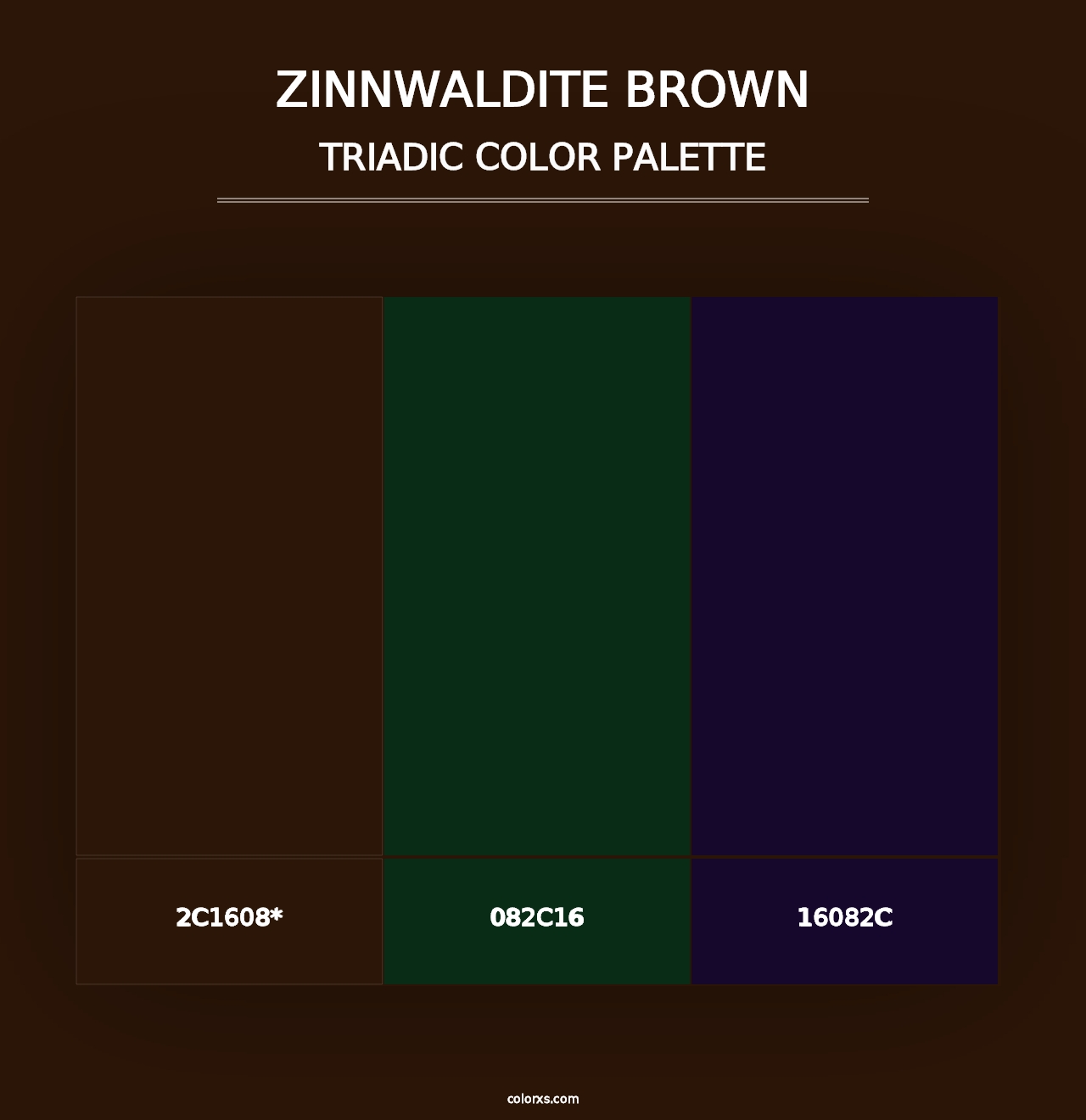 Zinnwaldite Brown - Triadic Color Palette