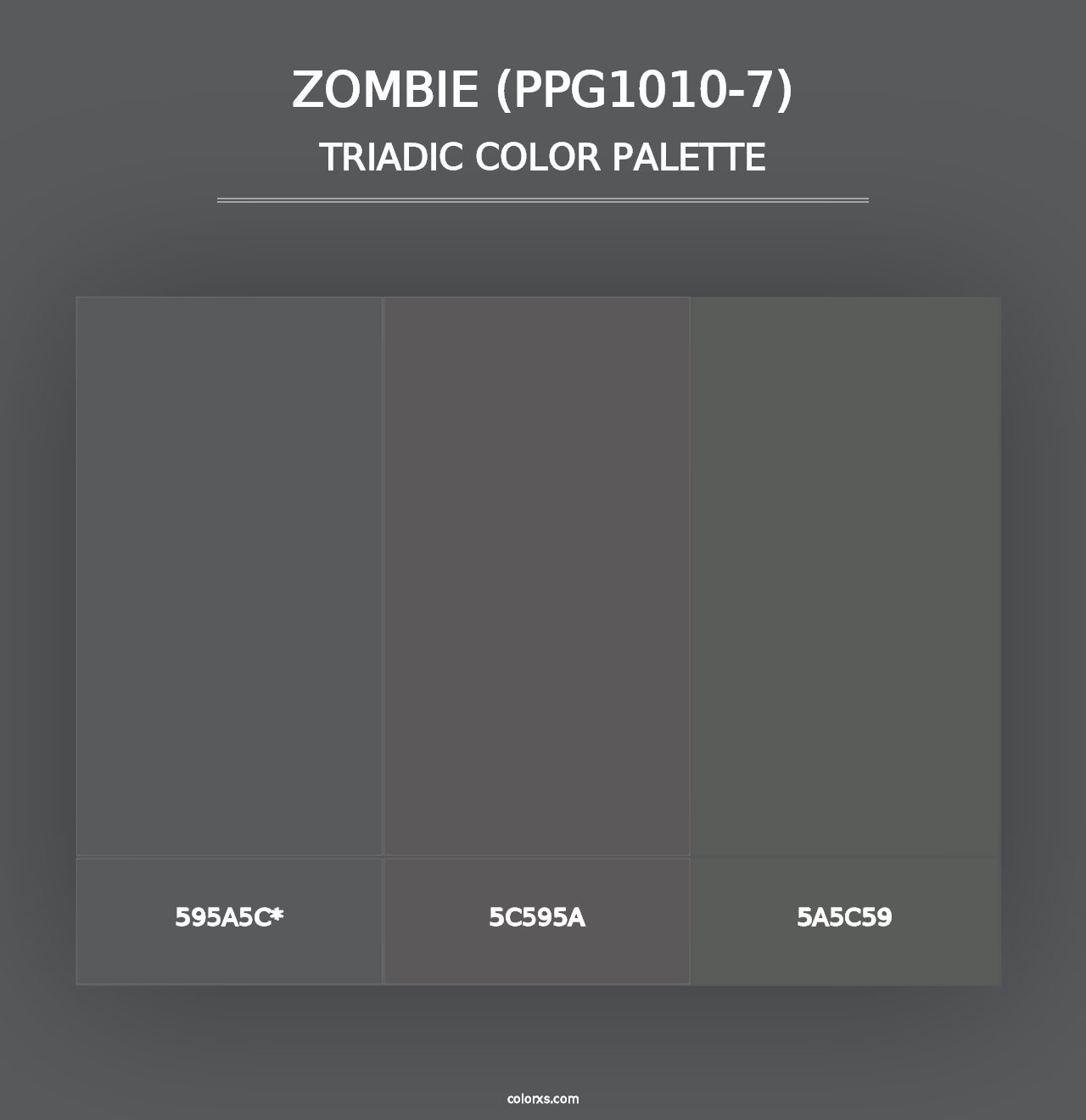 Zombie (PPG1010-7) - Triadic Color Palette