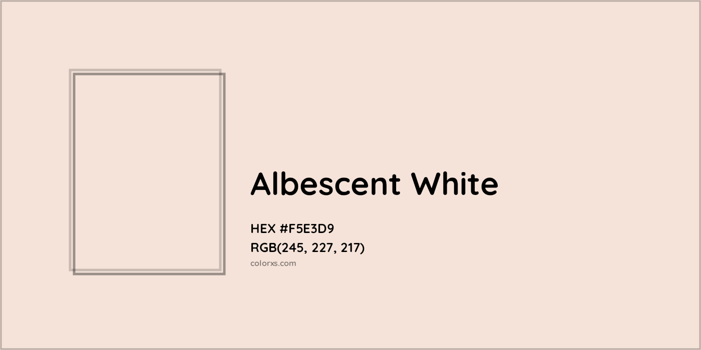 HEX #F5E3D9 Albescent White Color - Color Code