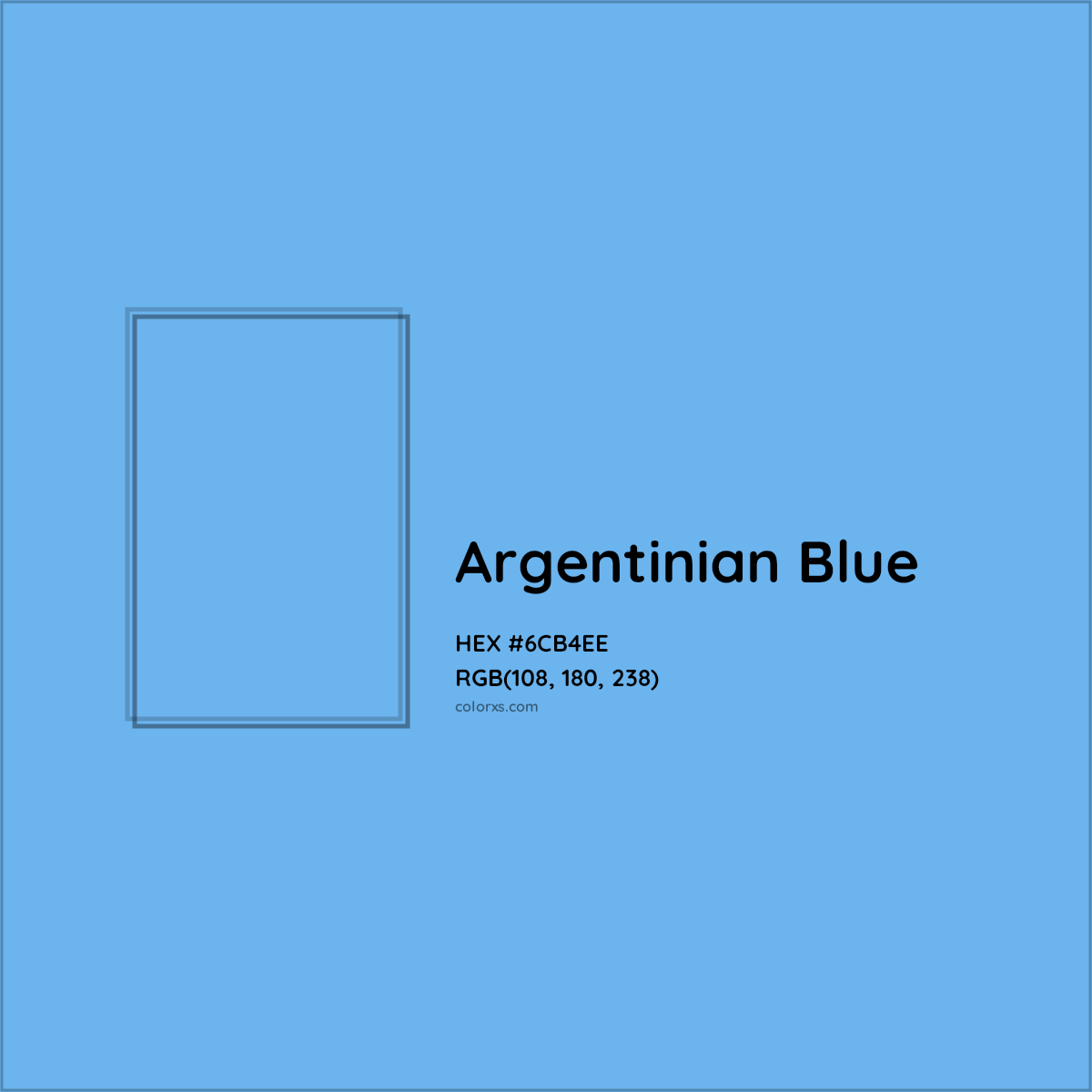 HEX #6CB4EE Argentinian Blue Other Flag - Color Code