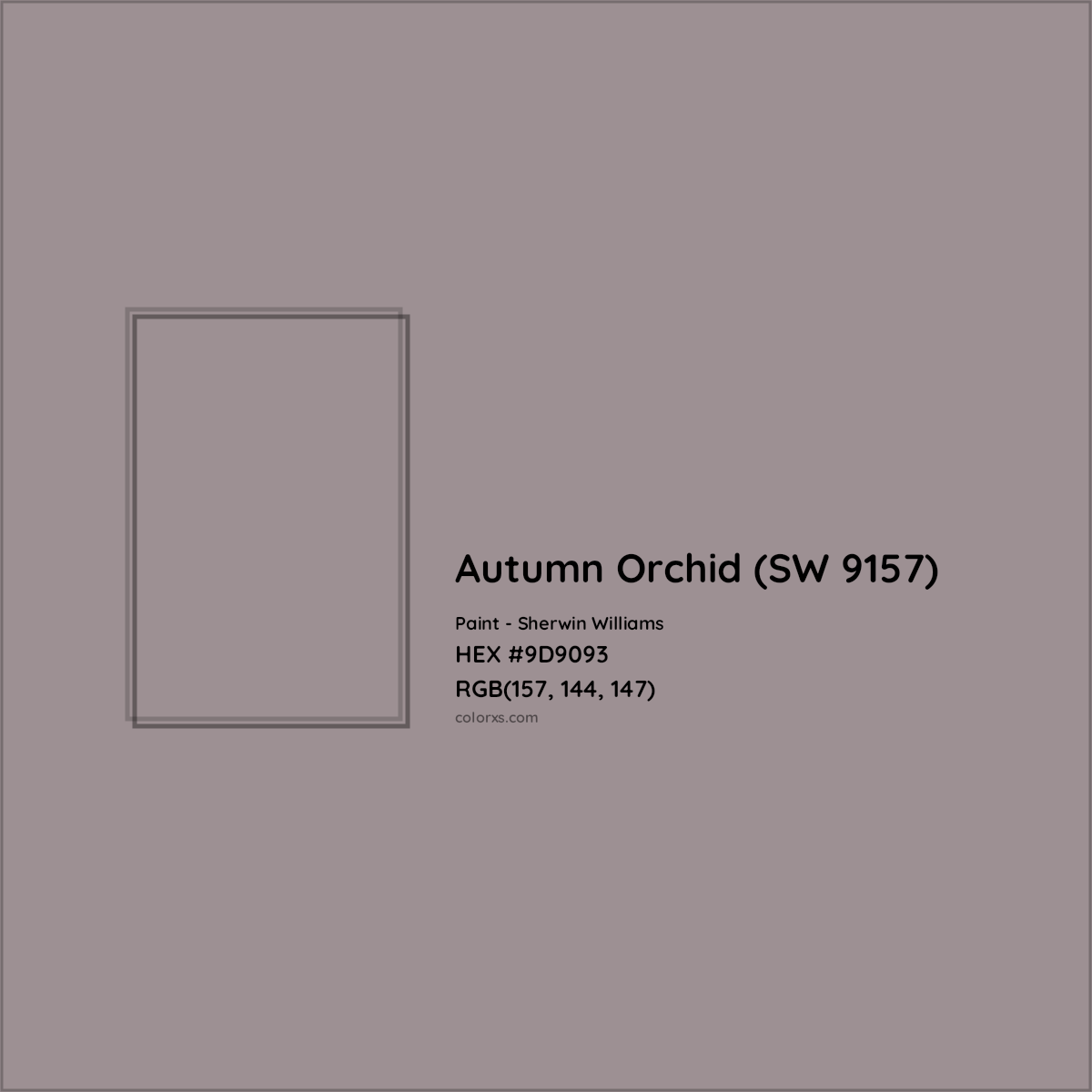 HEX #9D9093 Autumn Orchid (SW 9157) Paint Sherwin Williams - Color Code